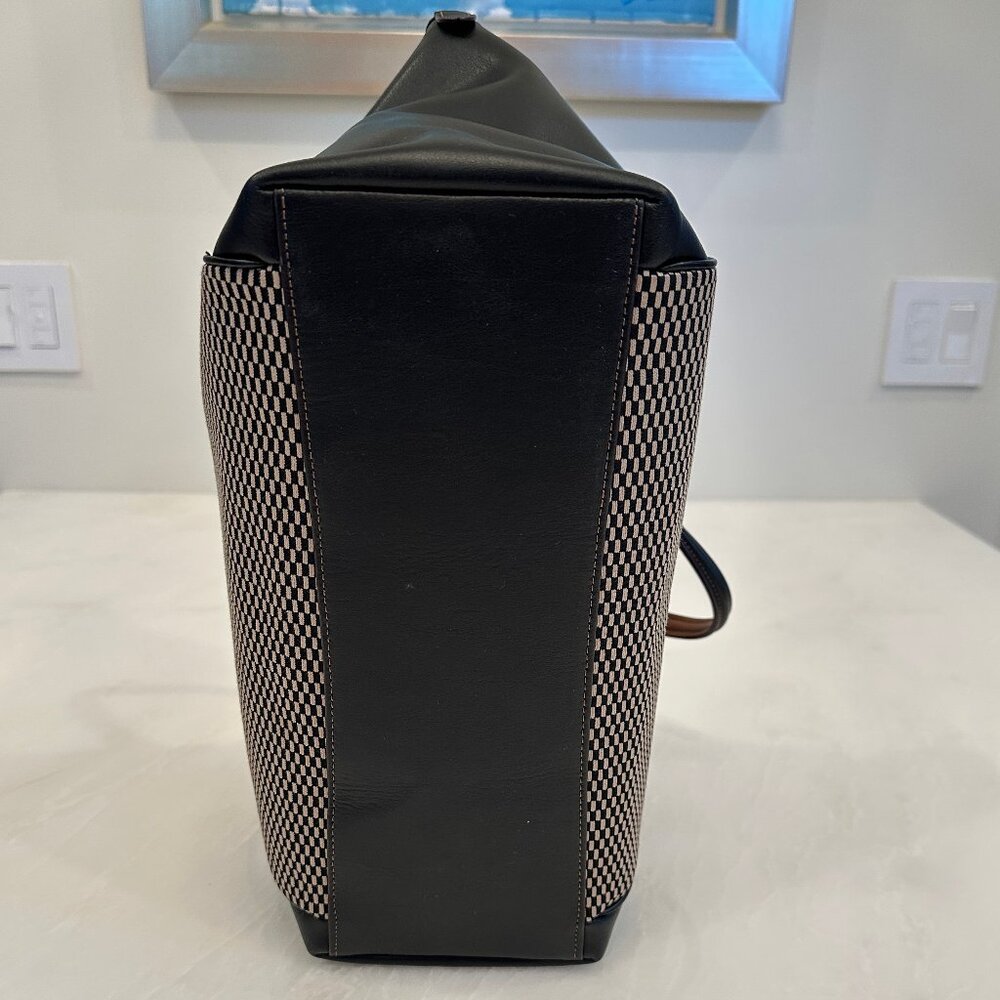 Coach/ Legacy Jacquard AVA Tote Bag F57246/ Black Leather w Gold Hardware/ NWOT - Picture 6 of 16